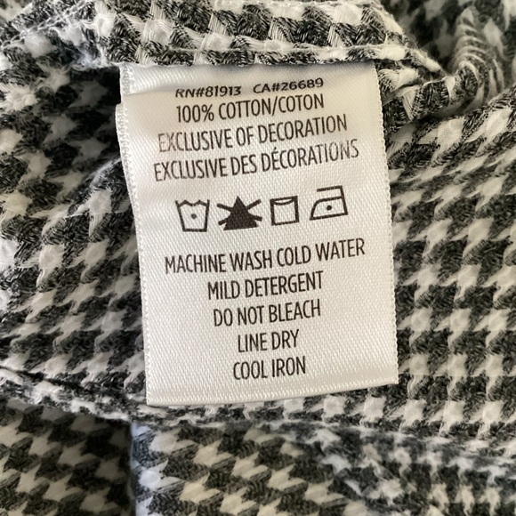 Robert Graham Shirt Mens 2XL Grey White Houndstooth Button Down Flip Cuff Preppy - Picture 10 of 16